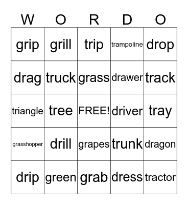 WORD-O Bingo Card