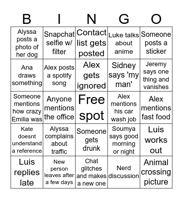 GC BINGO 2 Bingo Card