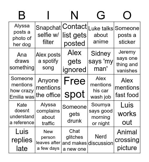 GC BINGO 2 Bingo Card