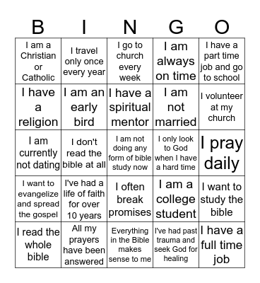 BINGO !! Bingo Card