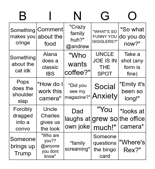 norma Bingo Card