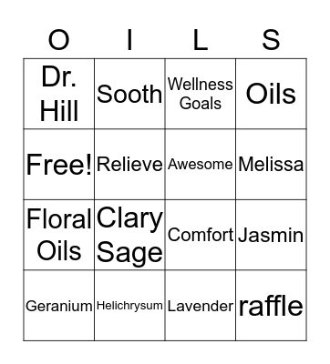 doTERRA Bingo Card