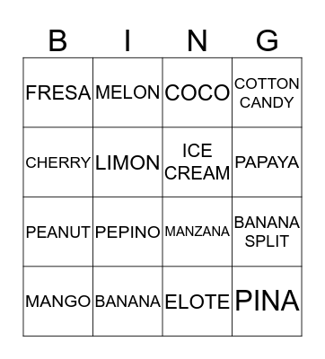 Bingo Card