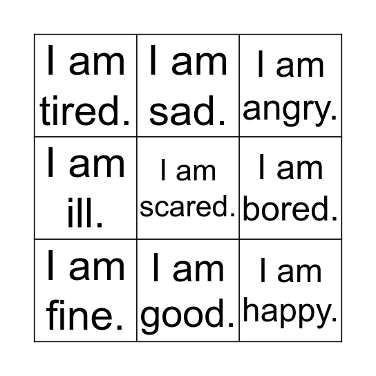 How are you? Bingo Card