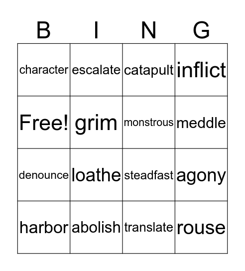 Ryder's Bingo Card