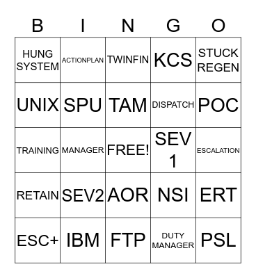 Customer Service Week Netezza Bingo Card