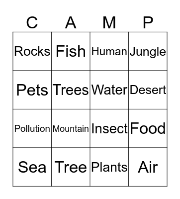 WW. MARCH BREAK CAMP 2018 Bingo Card