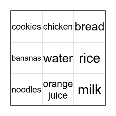What Do You Like? Bingo Card