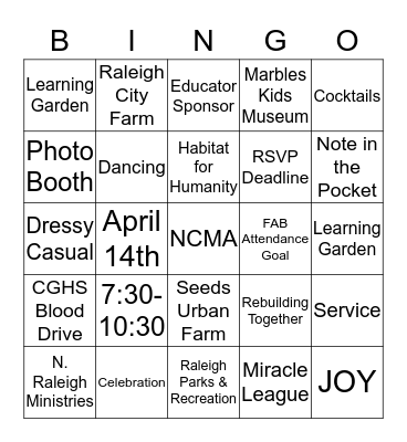 Consider It All JOY Bingo Card