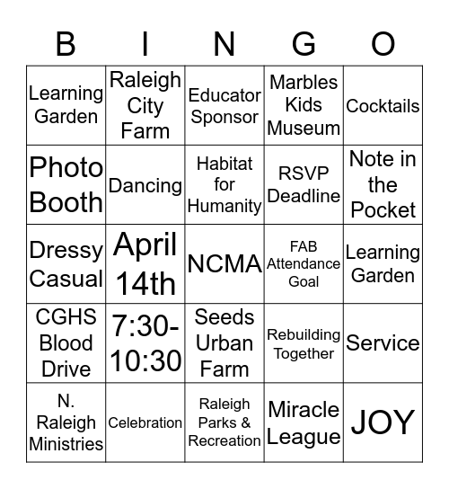 Consider It All JOY Bingo Card