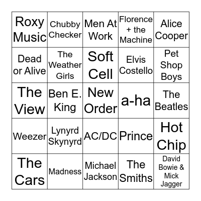 The Big FlamBingo Hootenanny! Bingo Card
