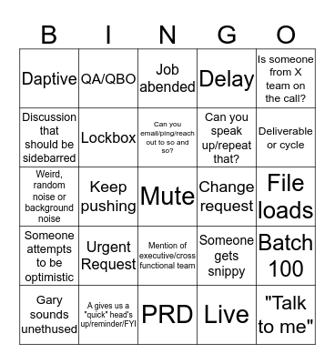 No One Likes this Meeting Bingo Card