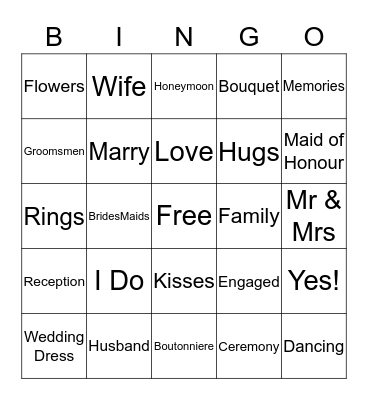 ENGAGEMENT BINGO Card