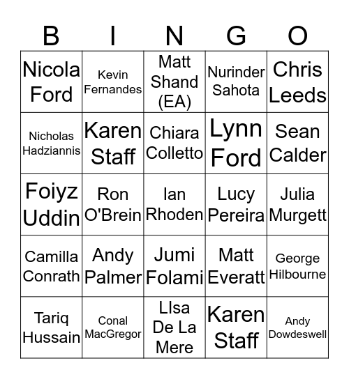 Bad Caller & Email Bingo Card