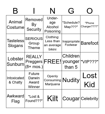 ACL Access Center Bingo Card