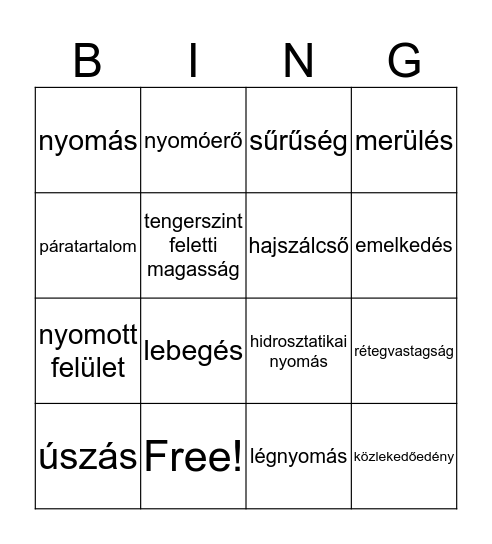 nyomas Bingo Card