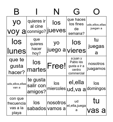 Chapter 3 Part 2 Bingo Card