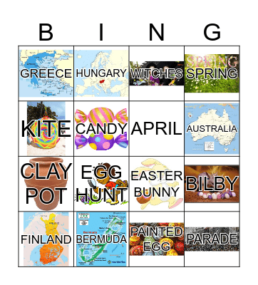 EASTER AROUND THE WORLD Bingo Card
