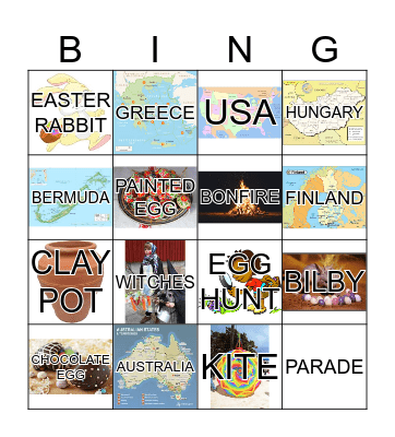 EASTER AROUND THE WORLD Bingo Card