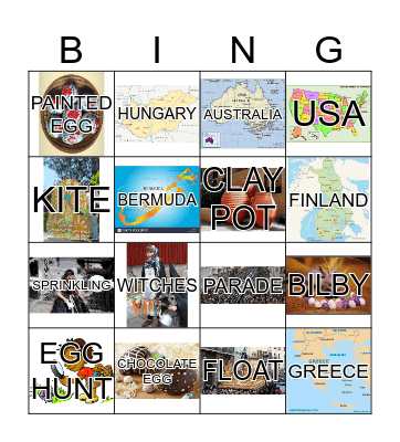 EASTER AROUND THE WORLD Bingo Card