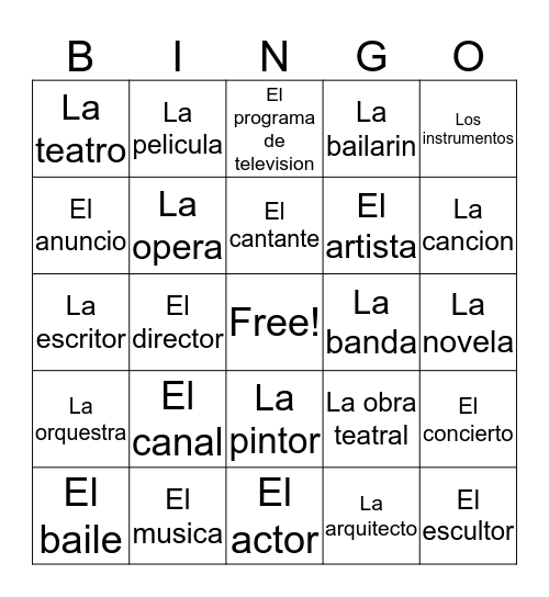 Unit 2  Bingo Card