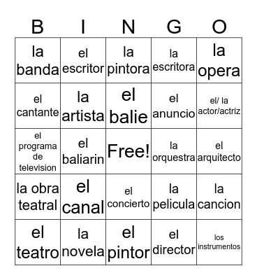 Unit 2  Bingo Card