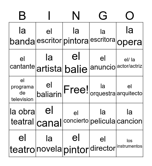 Unit 2  Bingo Card