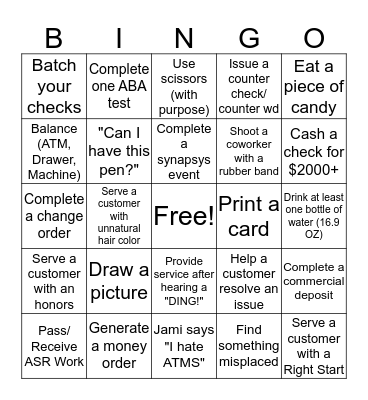 Slow Tuesday Bingo Card