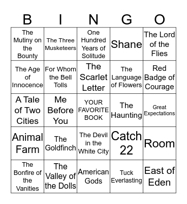 BOOK BINGO Card