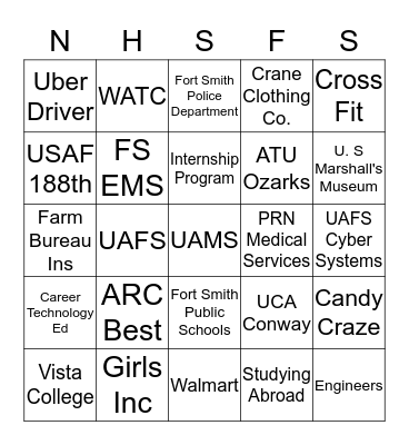 Grits, Goal and Graduation Bingo Card