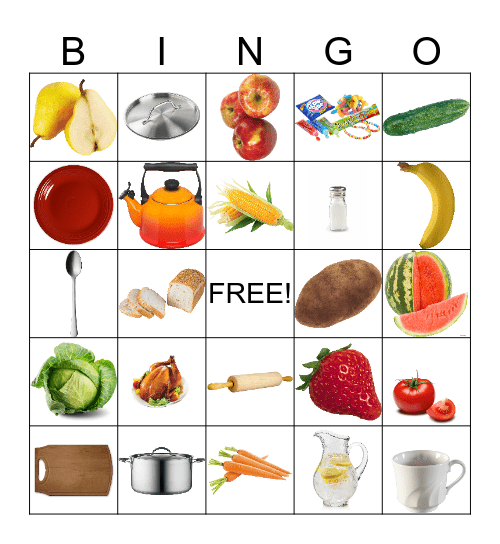 Food 2 Bingo Card