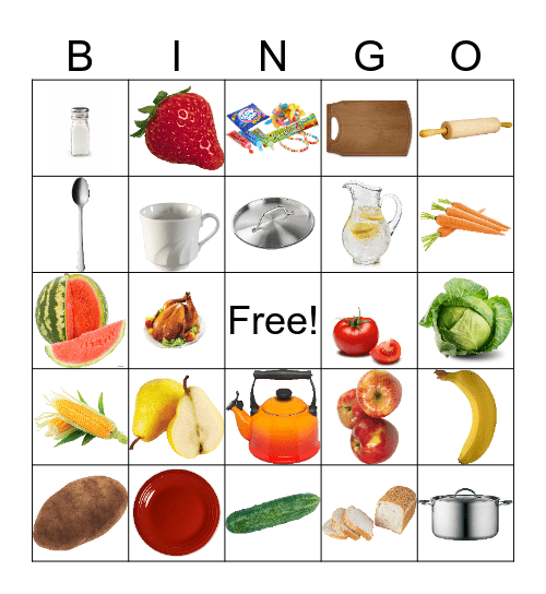 Food 2 Bingo Card