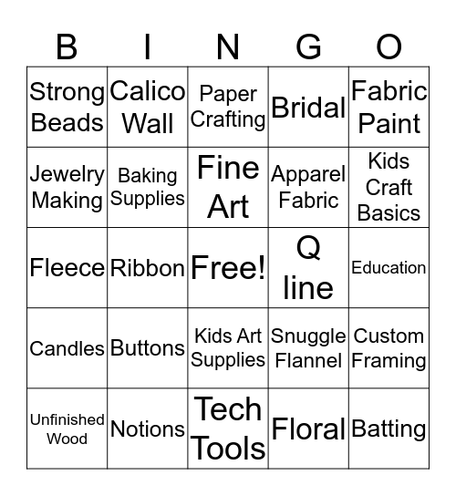 Joann District 29 Lotería Bingo Card