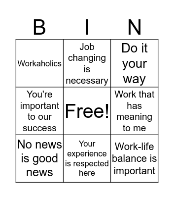 Connecting Generations Bingo Card