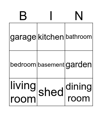 My House Bingo Card