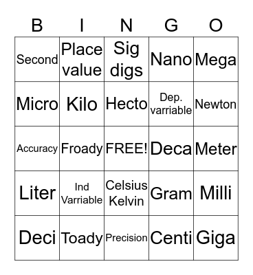 Bingo Card