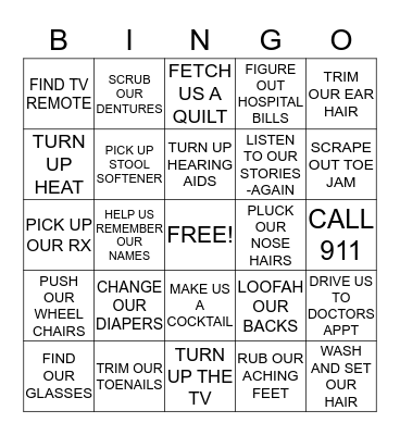 SHE MAY BE OLD BUT DAYNA WILL STILL... Bingo Card