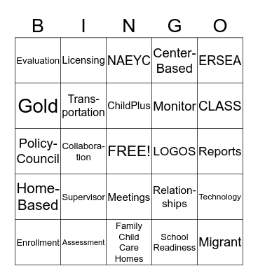 LAM and LAMA  Bingo Card