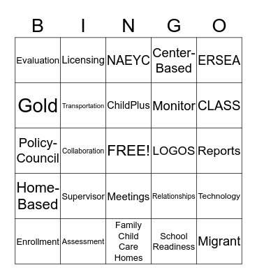 LAM and LAMA  Bingo Card