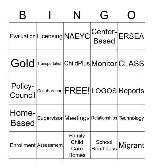 LAM and LAMA  Bingo Card