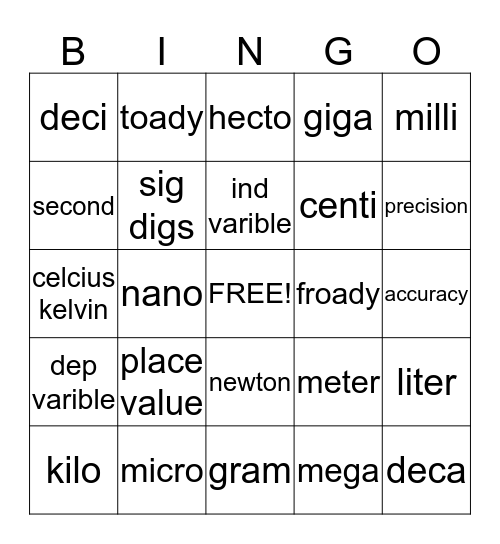 Hudson Boss Reamer Bingo Card