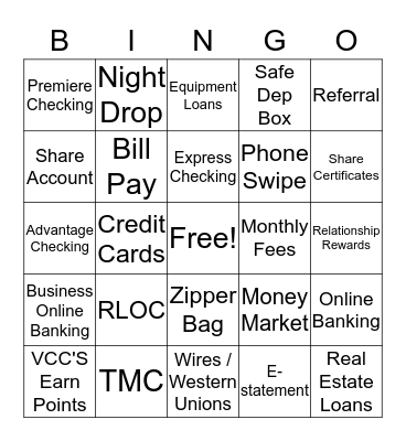 Business Services Bingo  Bingo Card