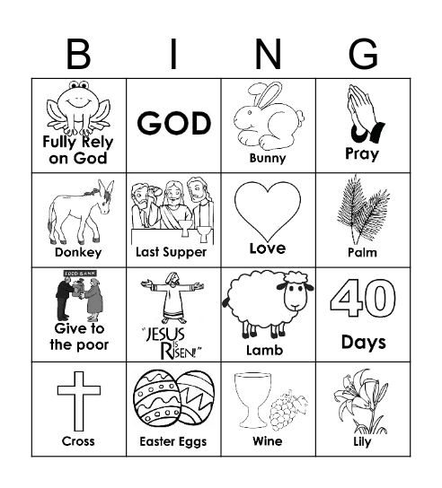 Easter Bingo Card