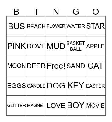 Ashley's BINGO Card
