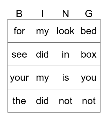 I Looked EveryWhere Bingo Card