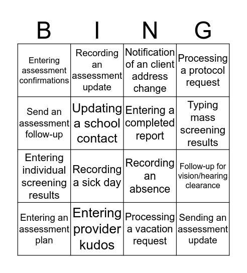 SpEd + Subs BINGO Card