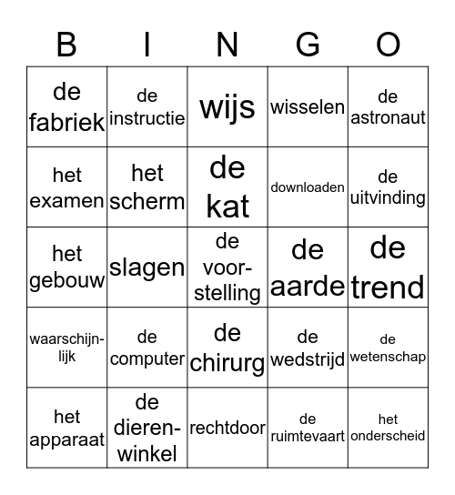 Diks thema 8 Bingo Card