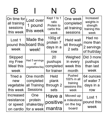 GISFW - Newburyport Fitness Bingo Card