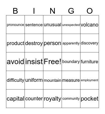 3rd grade bingo 1 Bingo Card