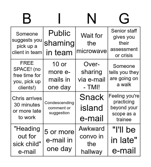 MUCC Bingo Card